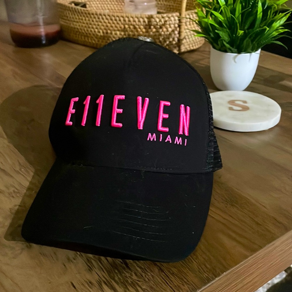 Black and Pink e11even Hat